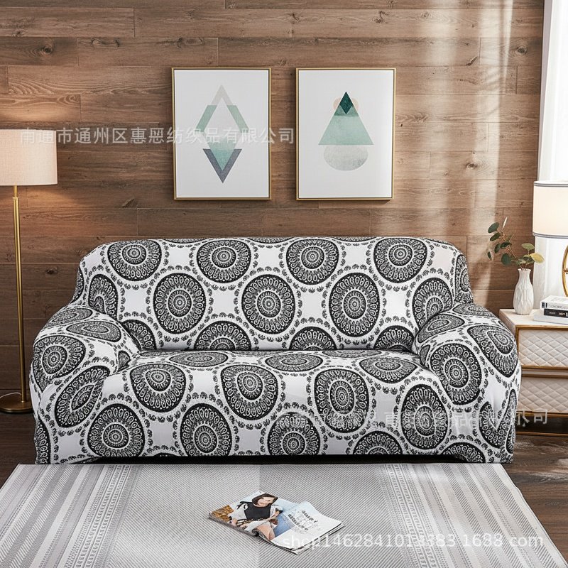 Bohemian Style Stretch Full Cover Sofa Slipcover, Perfect Fit Full Coverage Fabric