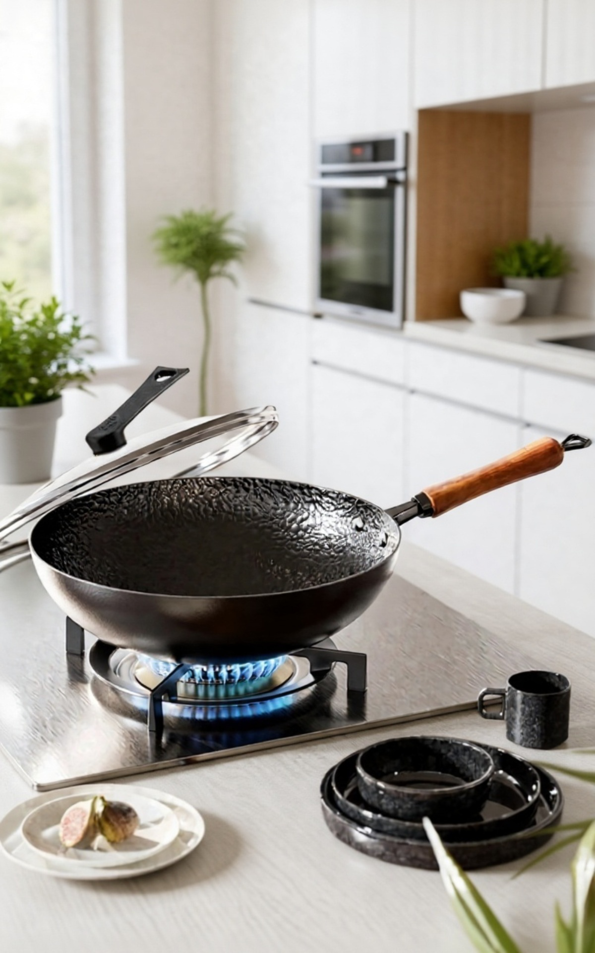 Olla de hierro con revestimiento antiadherente para cocina doméstica