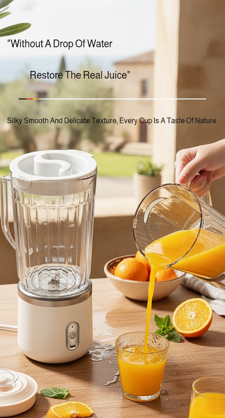 Compact electric juicer for travel