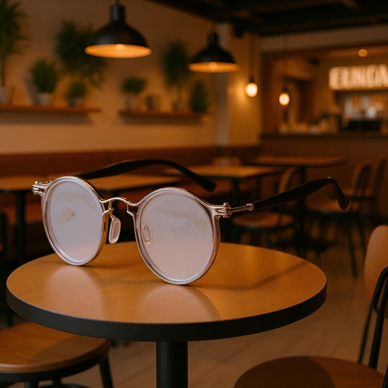 スイープブラックストームメガネレトロラウンドフレームアンチブルーメガネプレートメガネフレーム近視光学ミラーフラットミラー