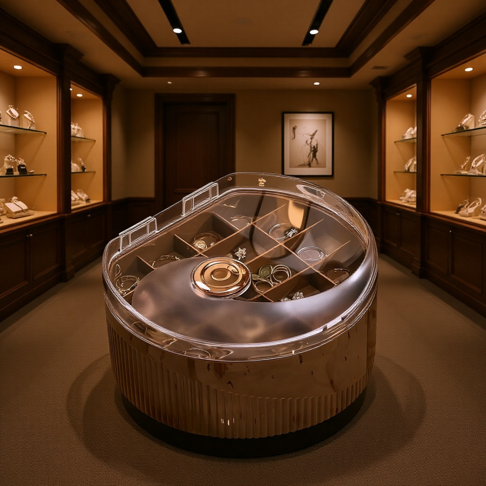 シンプルなジュエリー収納ボックス 軽量 高級 高級 イヤリング イヤリング ネックレス 便利な二層ジュエリーボックス