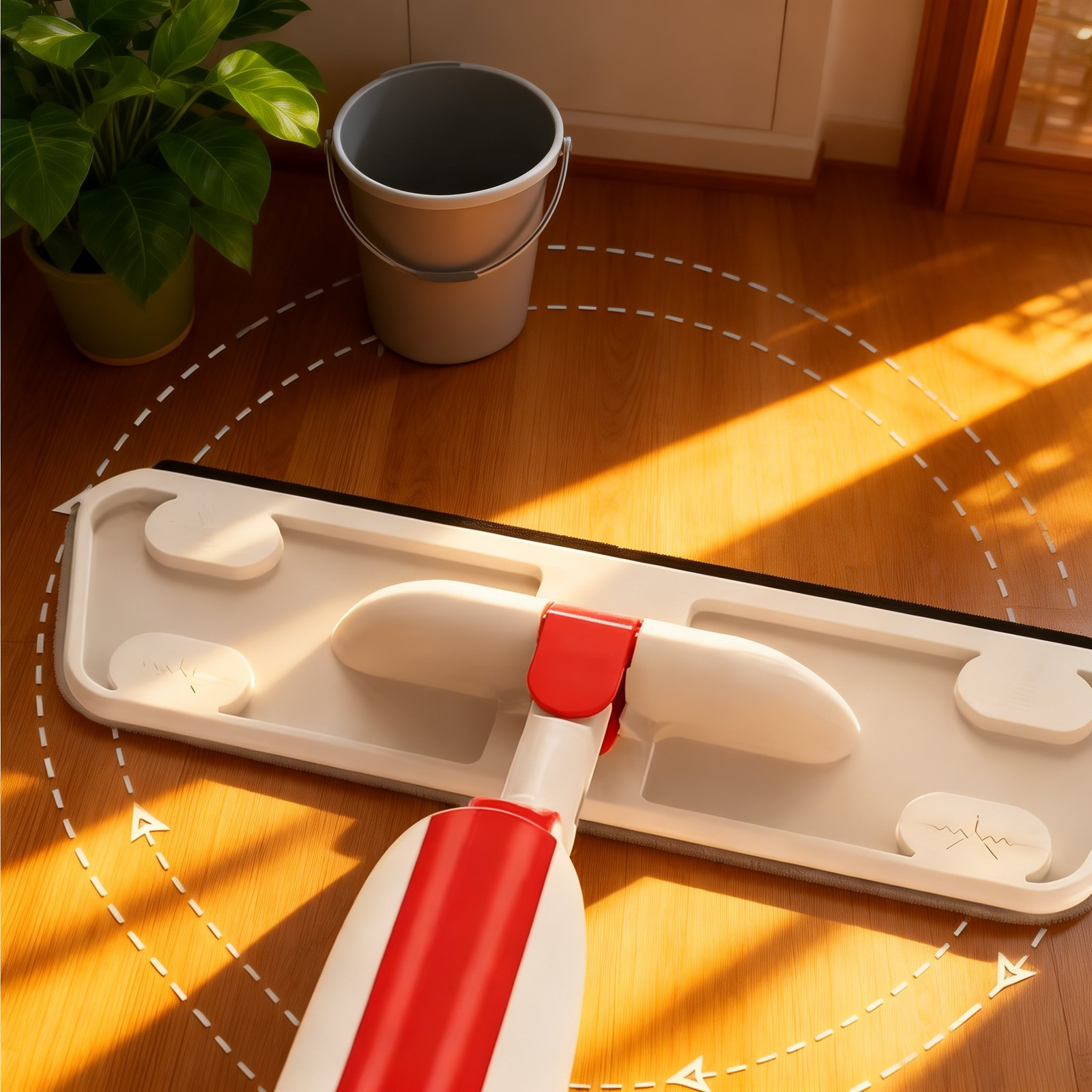 ハンズフリースプレーモップ