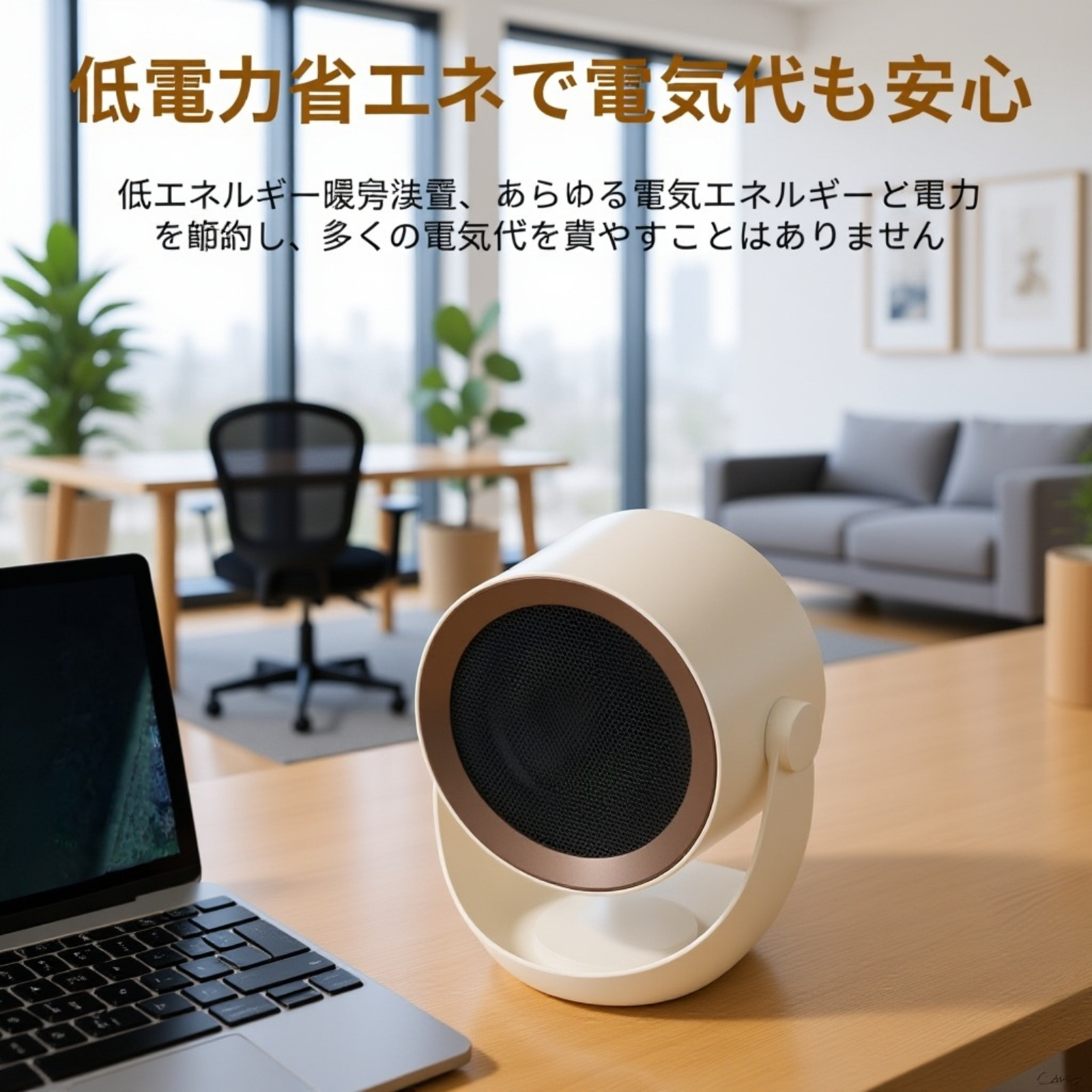 小型省エネデスクトップヒーター 静音設計 オフィス・家庭兼用