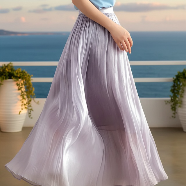 おしゃれなプリーツデザインのスカート