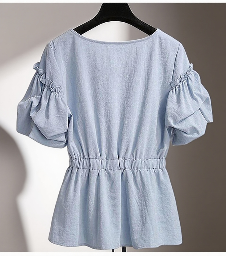 レディースリネンTシャツのフロントデザイン