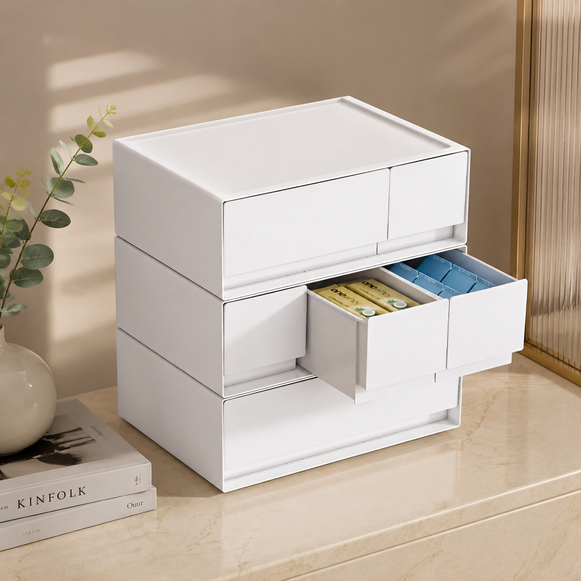 Modernes Design der Kunststoff Schubladenbox