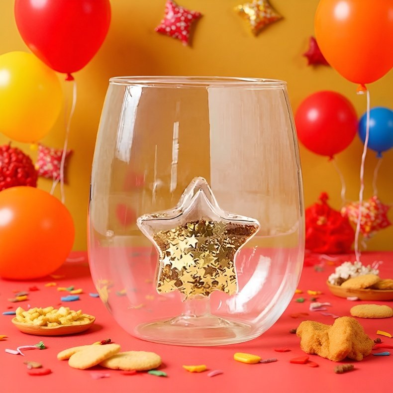 만화 3D 유리 컵, 가정용 투명 컵, 고붕규산 유리 컵