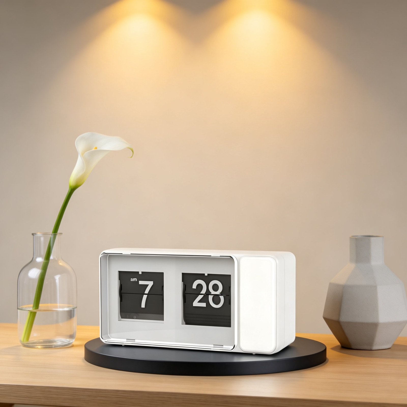 Reloj digital tipo página con colores macaron para dormitorio y estudiantes