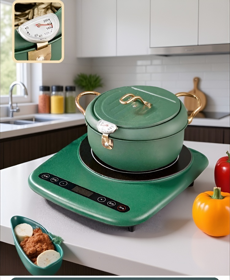 Fritteuse mit herausnehmbarem Frittierkorb