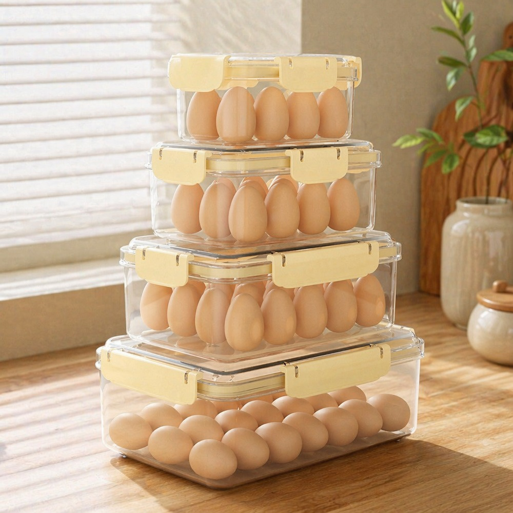 Caja de almacenamiento doméstica con tapa y sellado para organización