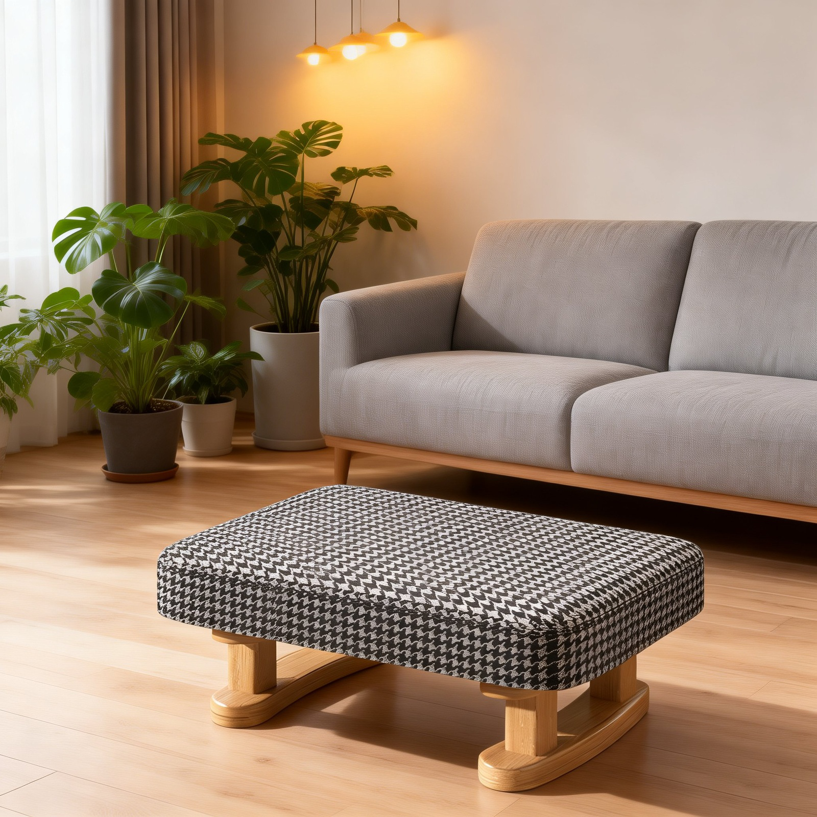 Japanischer Stil Sofa Weich gepolsterter Hocker für Zuhause, Flur niedriger Hocker