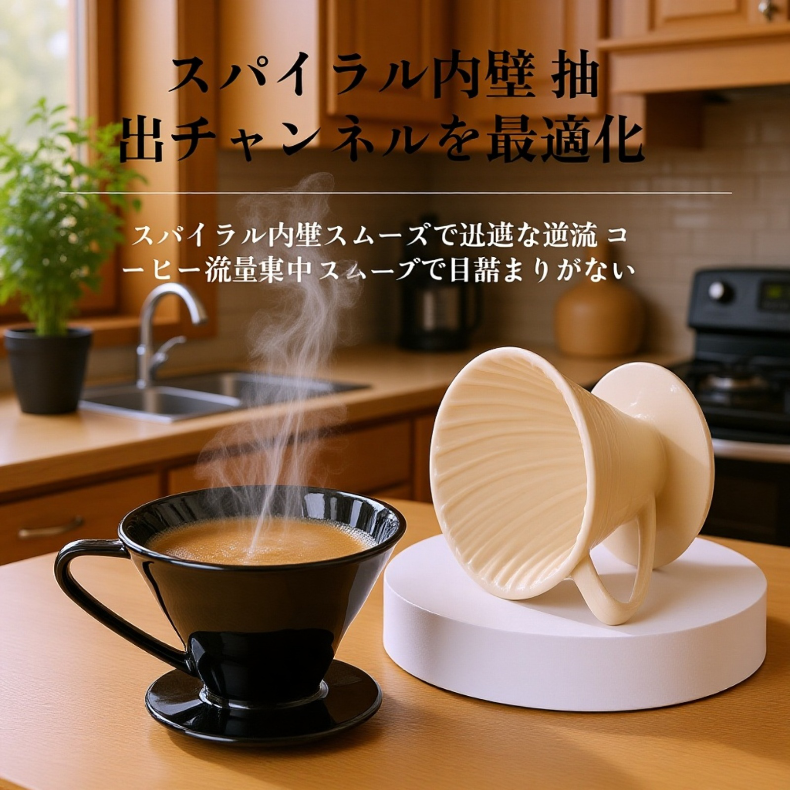 V型コーヒーフィルターカップ ドリップコーヒー用 漏斗型フィルター