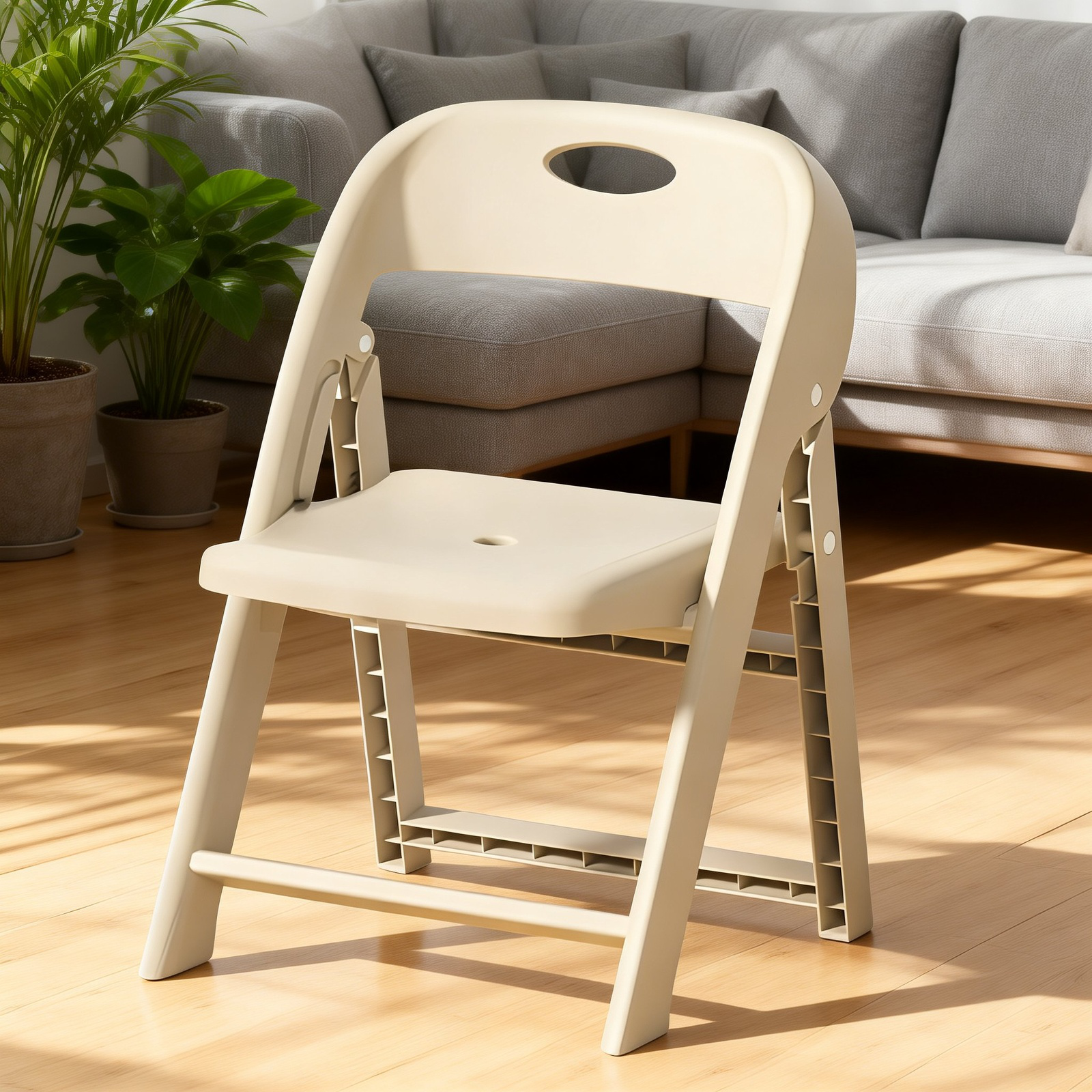 幼稚園用キャラクター折りたたみ椅子 厚手で持ち運びやすいプラスチック小椅子