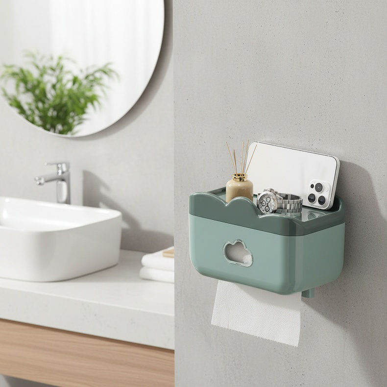 Waterproof Bathroom Tissue Box, Water and Moisture Resistant