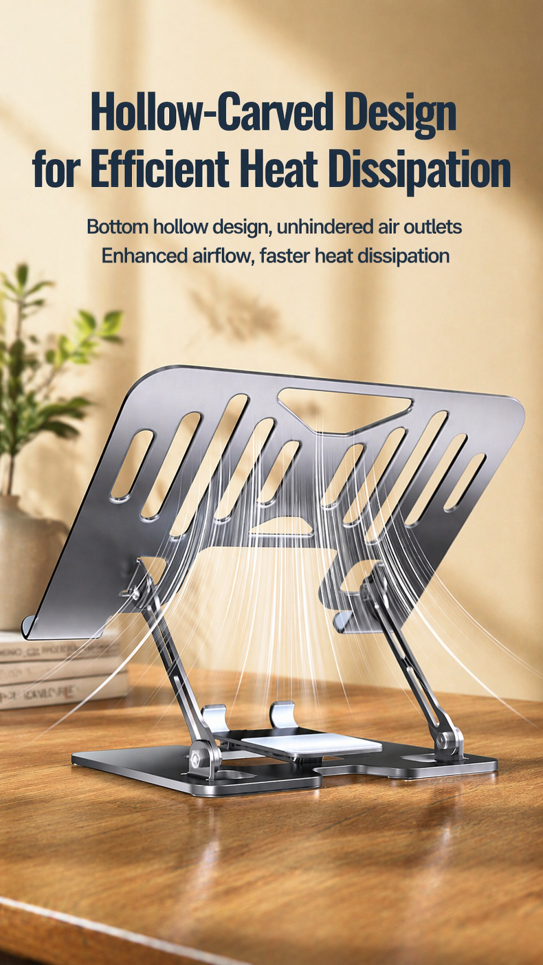 Portable foldable laptop and phone cooling stand