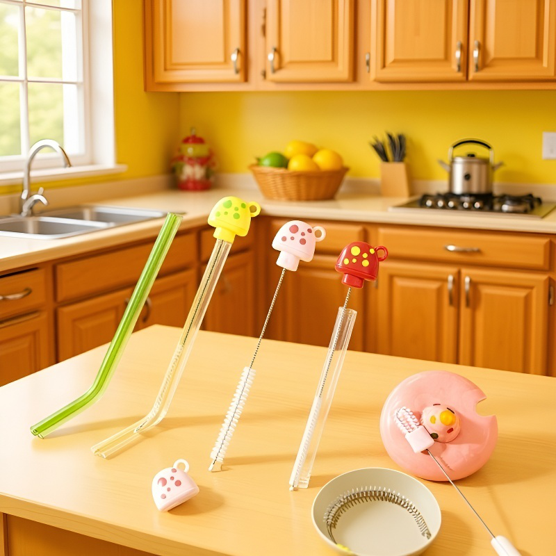 Cepillo limpiador de extremos muertos multifuncional con diseño de hongo