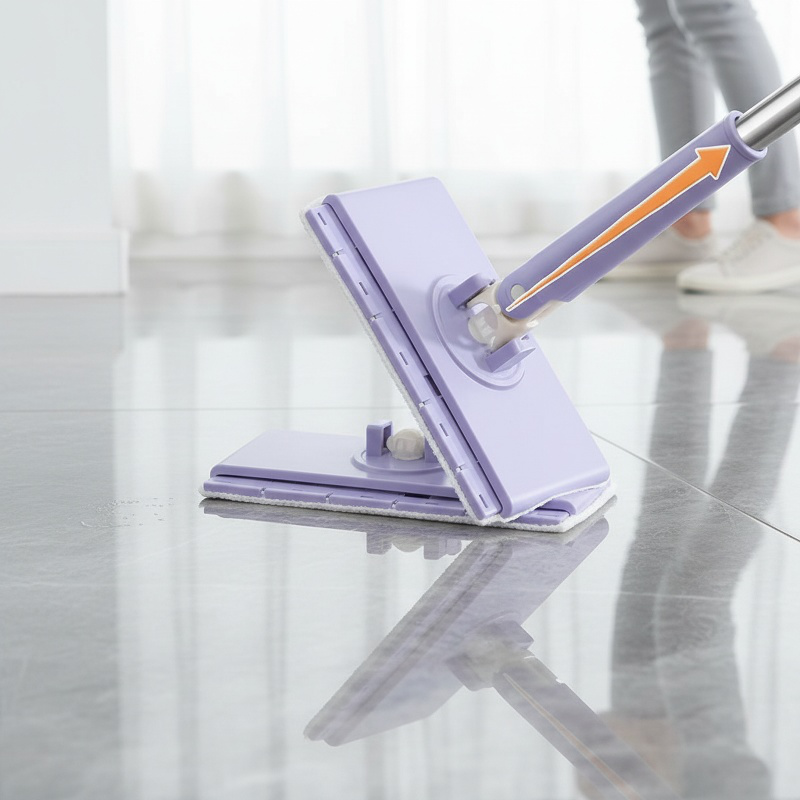 Versatile flat mop suitable for all floor types