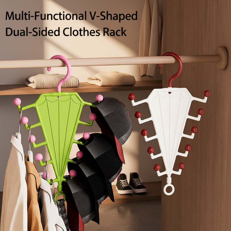 V-Shaped Double-Sided Clothes Hanger Organizer