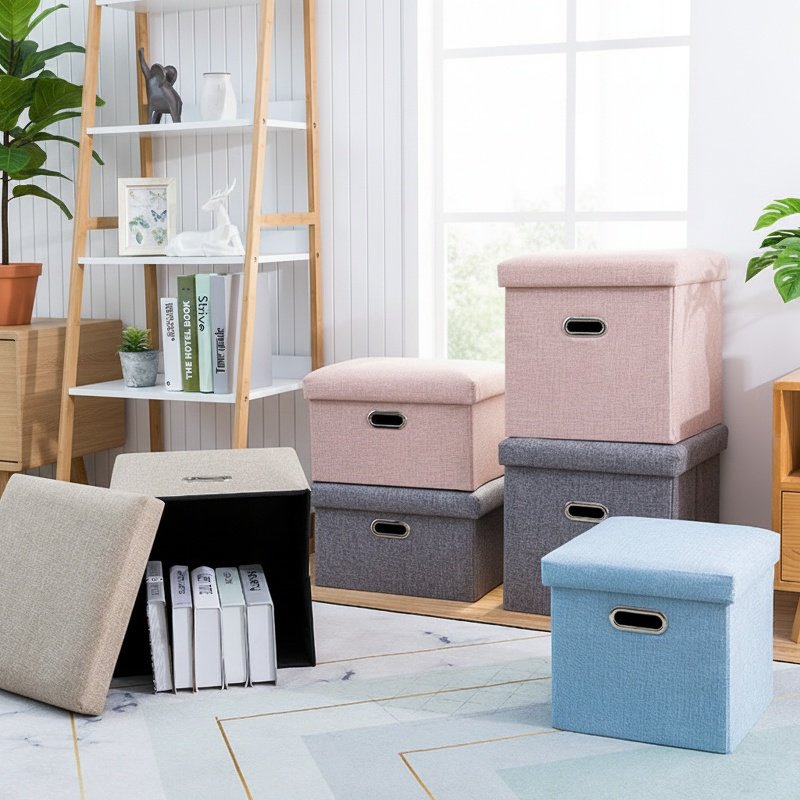 Silla plegable multifuncional con almacenamiento para botas
