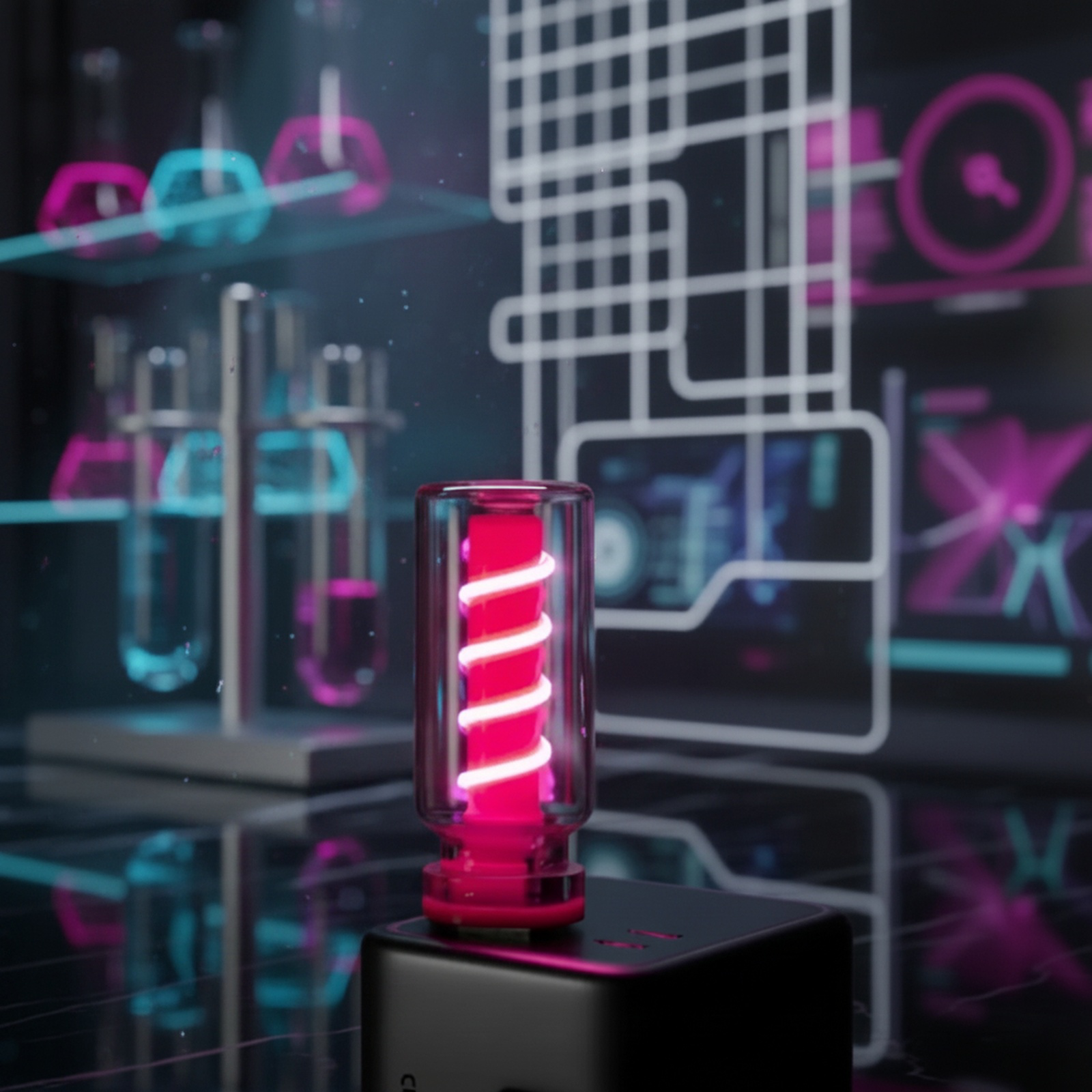 Creative Glass Bottle Night Light, USB Desktop Ambient Decor Lamp