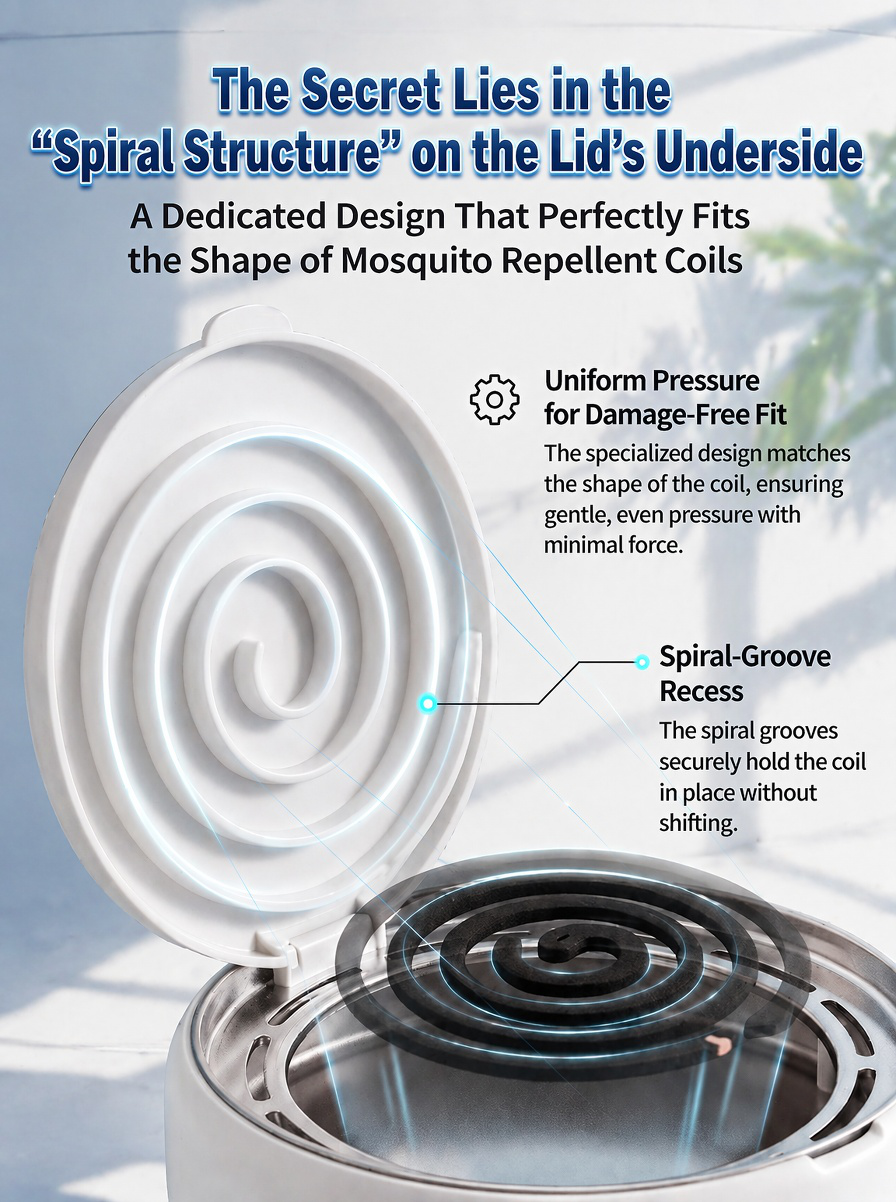 Burn-proof mosquito coil holder for home use