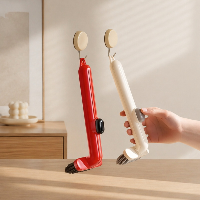 Cepillo de limpieza para rincones de baño multifuncional