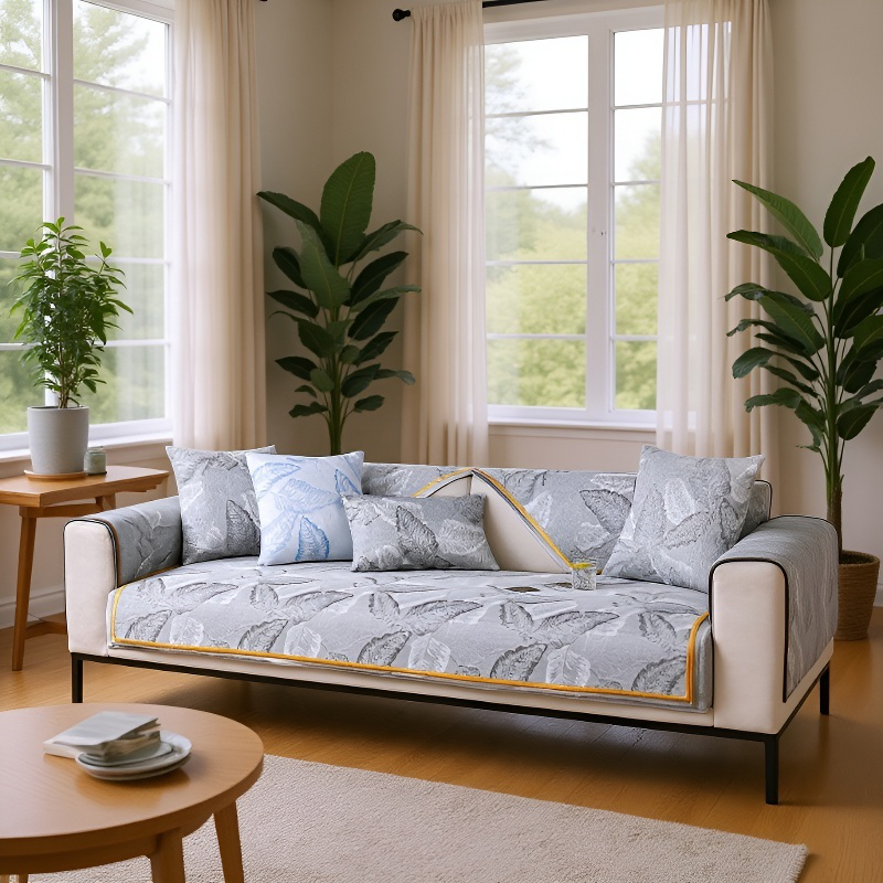 レザーソファークッションアイスシルクカバークロス 夏の滑り止め涼しい感じクッションクーラーカバーカバー