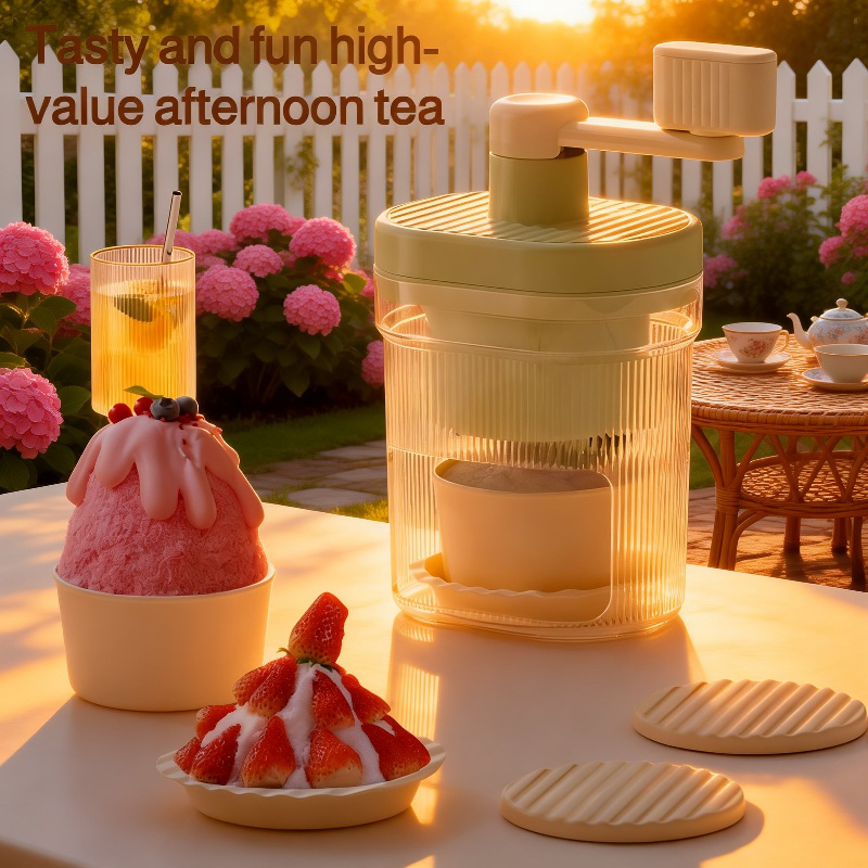 Manual Home Ice Shaver Small Size for Making Fluffy Shaved Ice