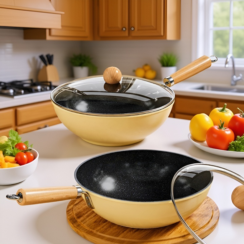 가정용 세라믹 프라이팬 가볍고 무코팅 인덕션 적용 전용 프라이팬 세라믹 프라이팬 인간용 논스틱팬