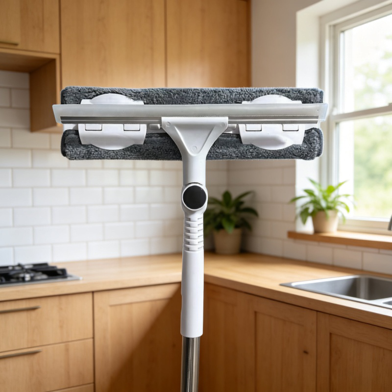 Verlängerbarer Fensterreiniger für hohe Fenster, Haushalt, doppelseitig