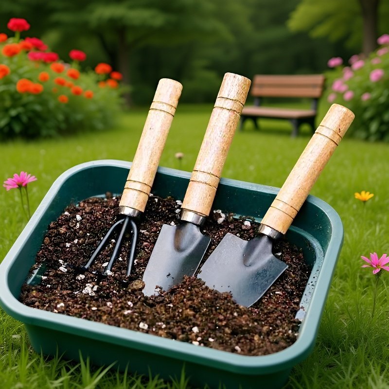 庭用園芸ツール ガーデン植木鉢除草植え付け用シャベル3点セット