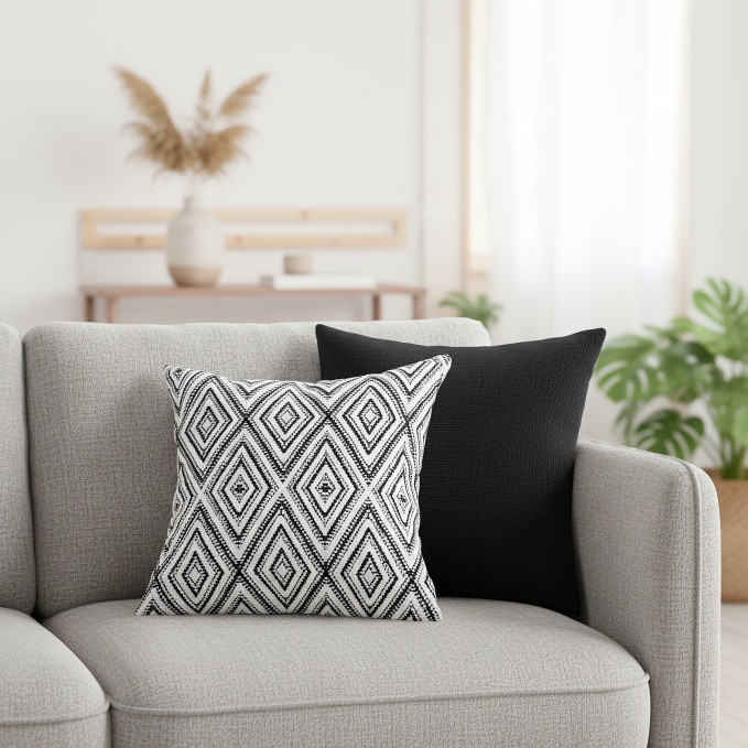 Linen Pillow Cases Modern Office Style