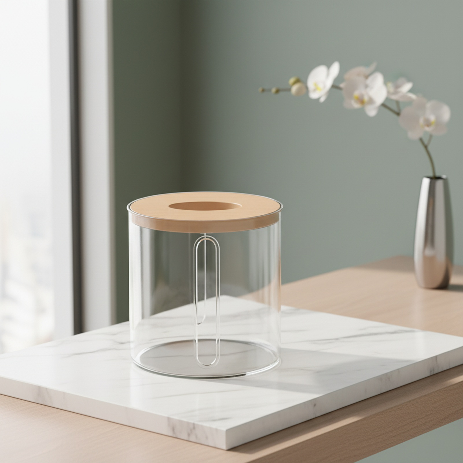 Household Tissue Box, Nordic Design, Suitable for Bathroom and Dining Room