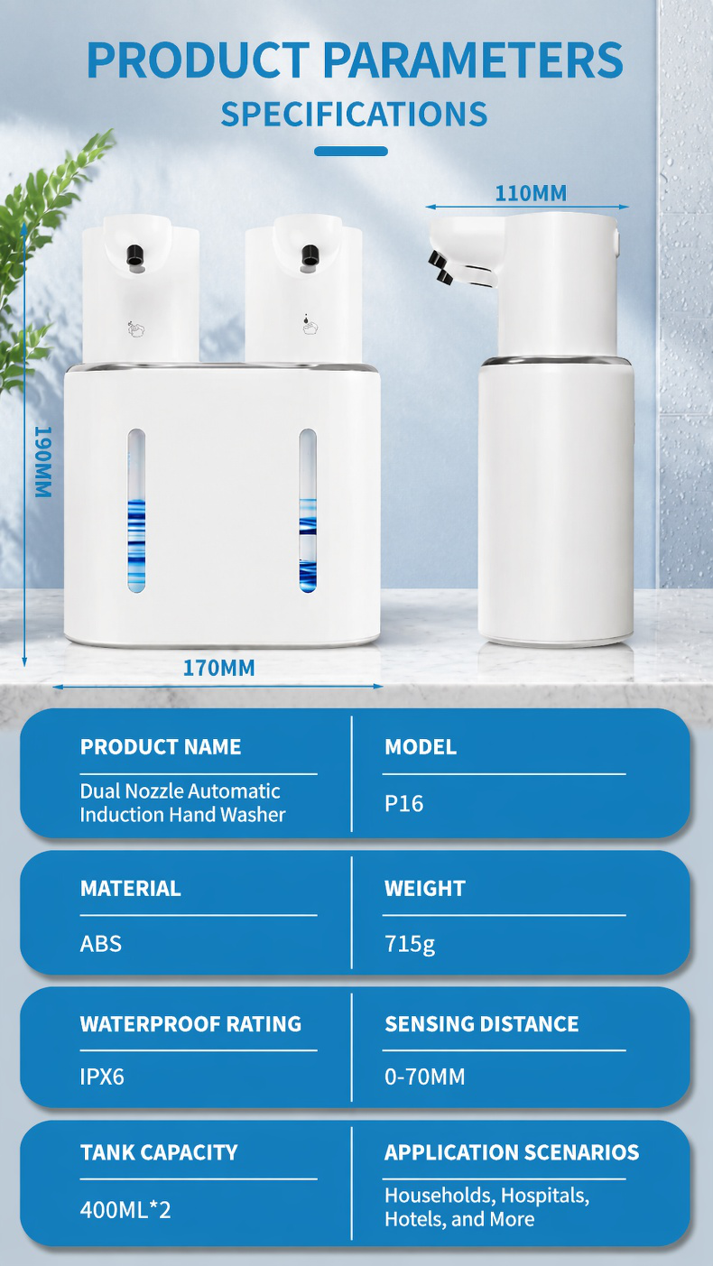 Large capacity wall-mounted soap dispenser