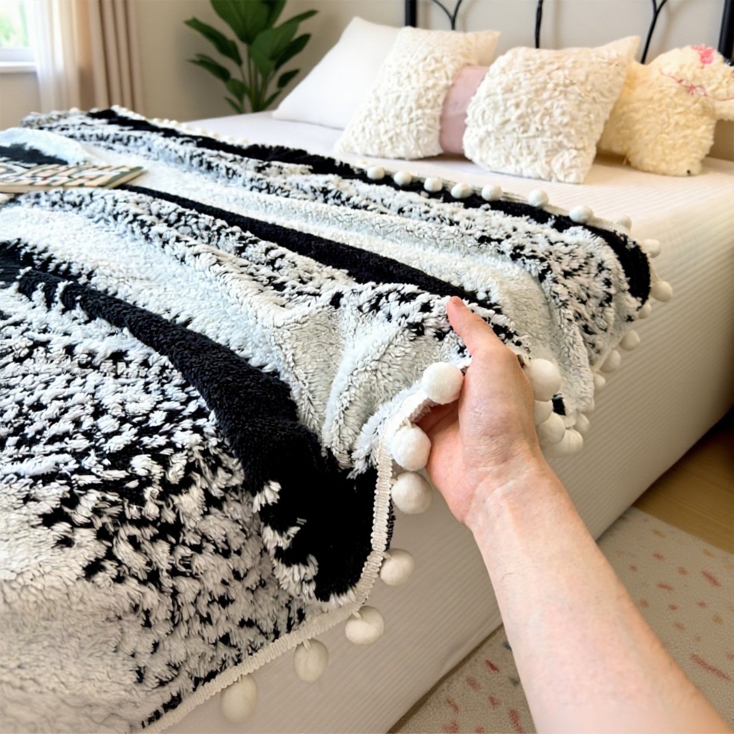 Manta de sofá autocalentable con absorción de humedad, cálida y cómoda