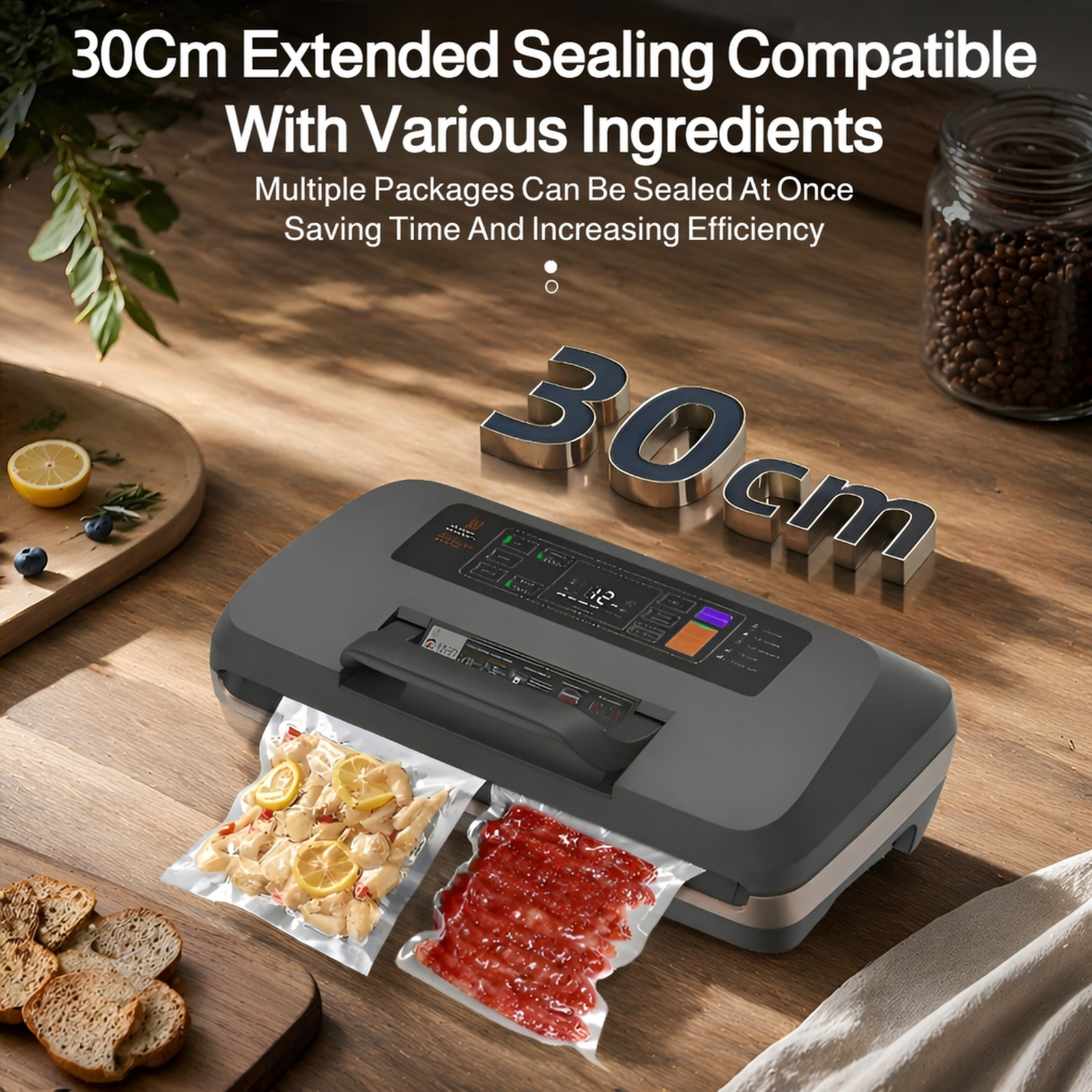 Compact vacuum sealer for home and business use