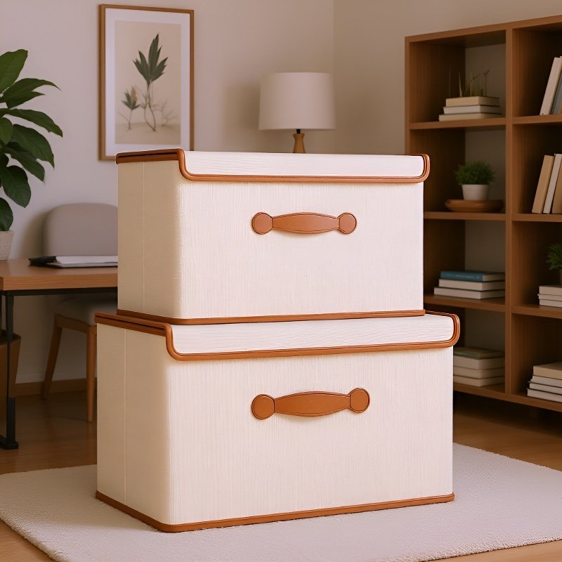 Große Aufbewahrungsbox mit Deckel für Kleidung und Bettdecken