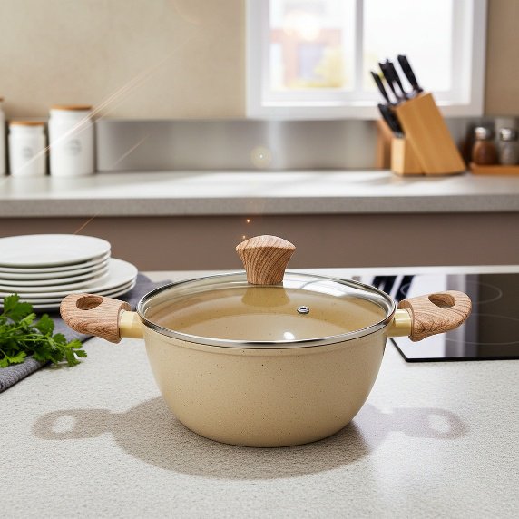High-quality milk stew pot with ergonomic handles