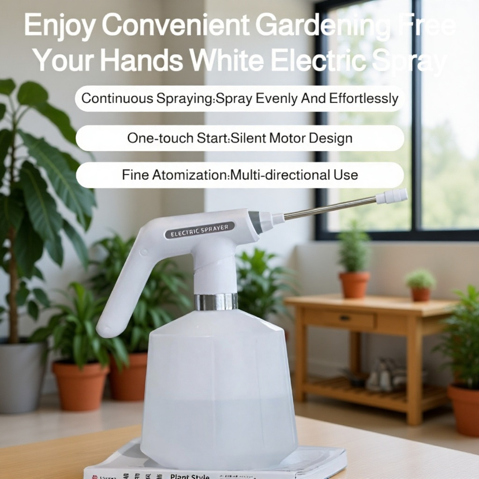 Fully Automatic 2L Garden Sprayer with Ultra-Fine Mist, Rechargeable