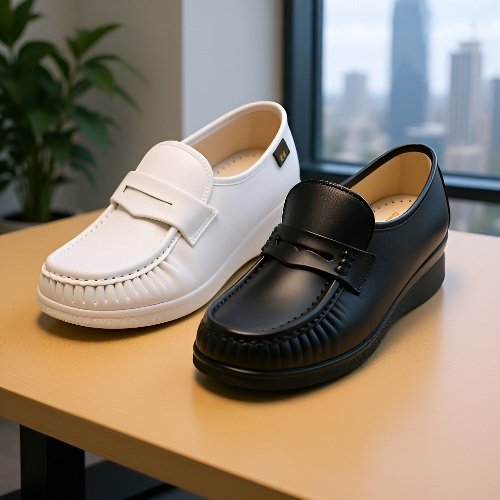 구둣발녀는 단화를 신은 채찍질하다 로퍼 여성 단화