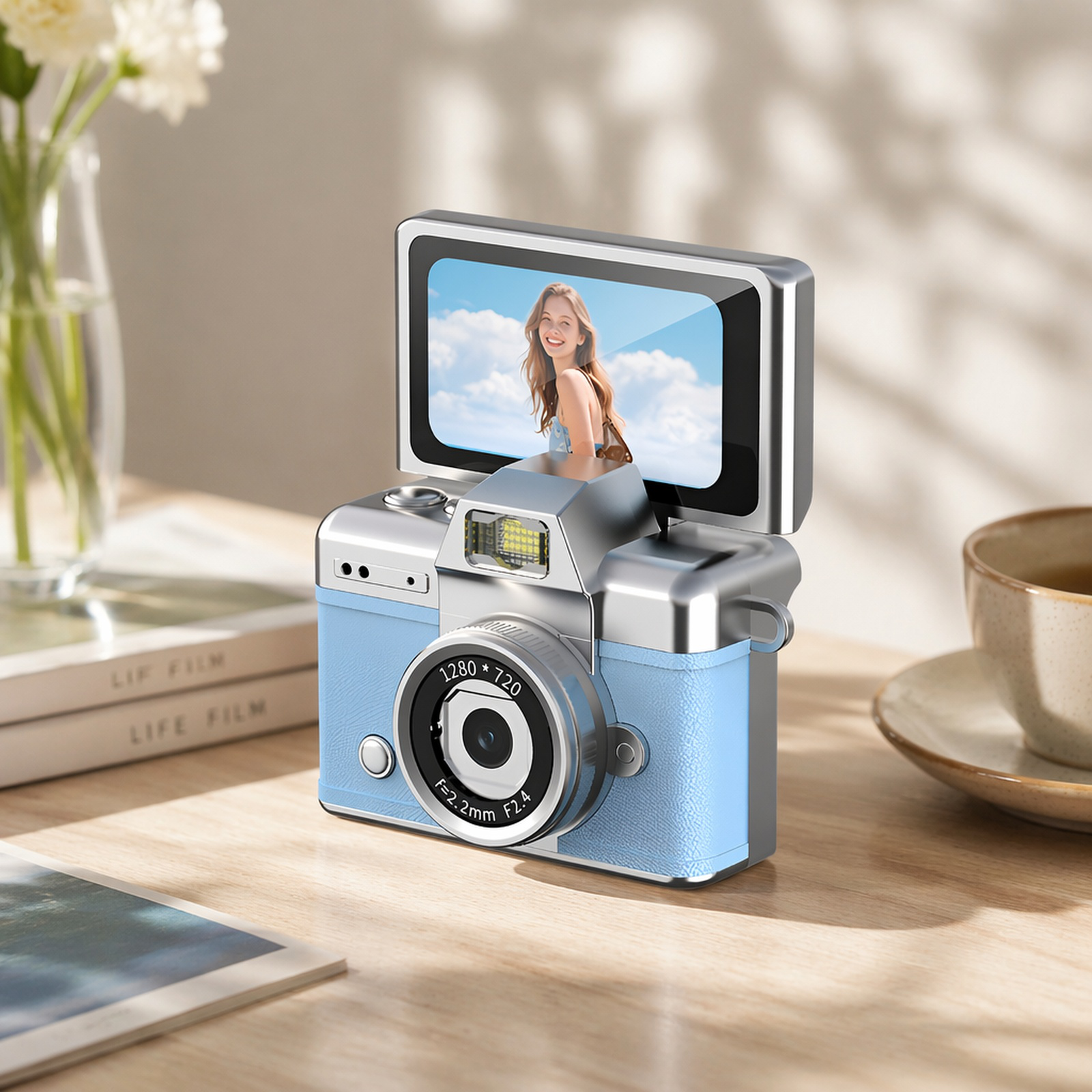 Retro CCD HD tragbare Daumenkamera mit Klappdisplay