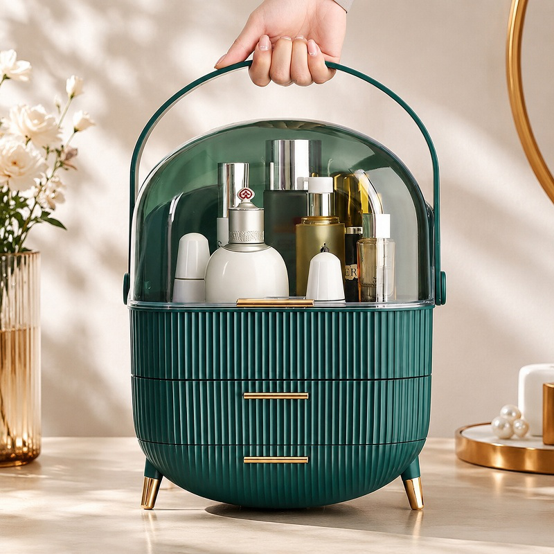 Makeup organizer with multiple compartments