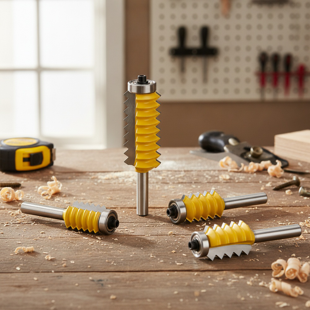 Mango de 8 mm Fresa multidiente para mortajar y espigar Fresa para trabajar la madera Fresa de línea