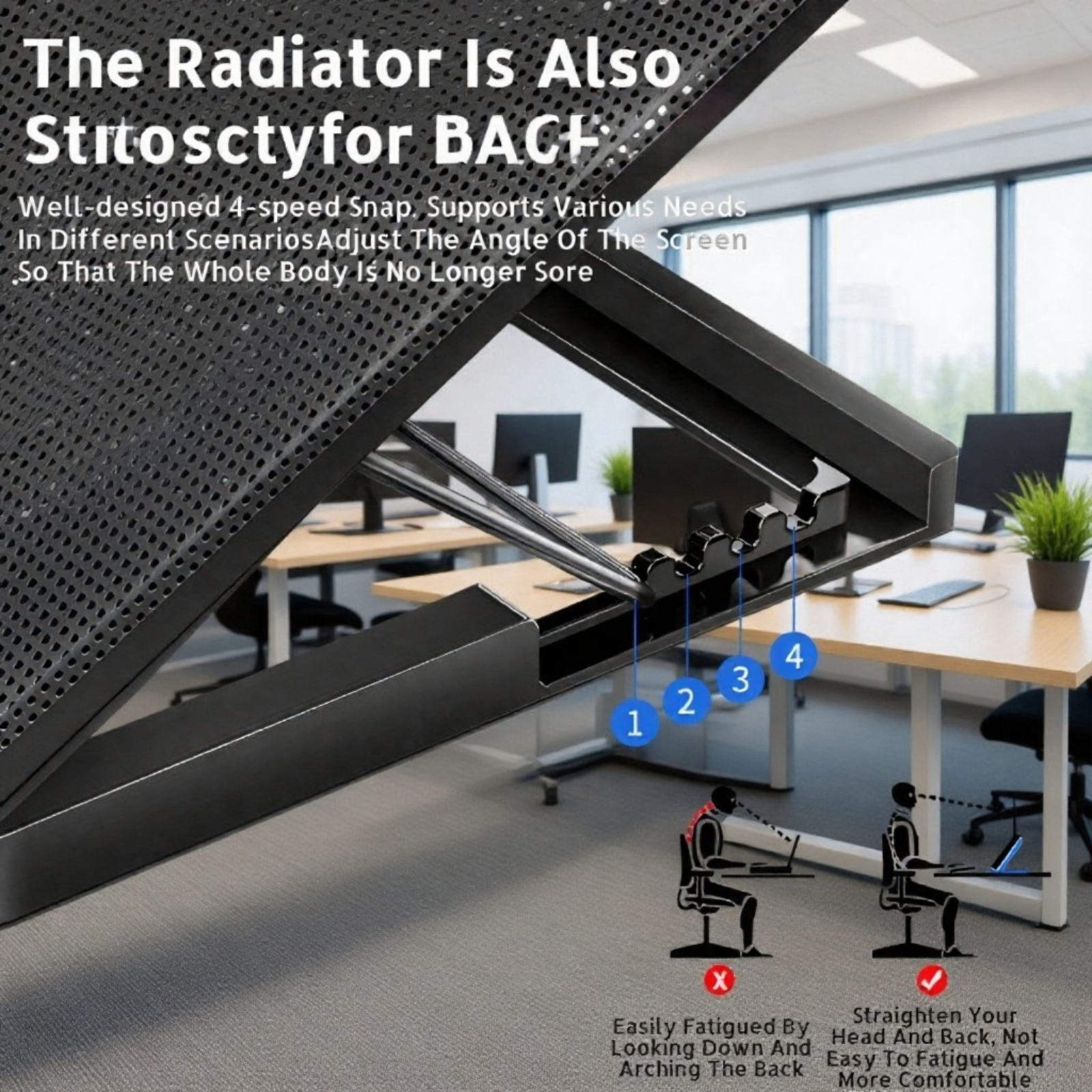 MC notebook radiator lifting bracket folding storage air-cooled desktop computer cooling base bracke