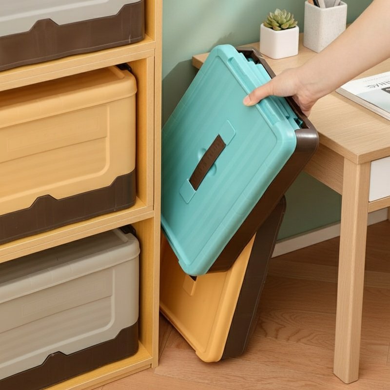 Boîte de rangement modulable pour espace de vie