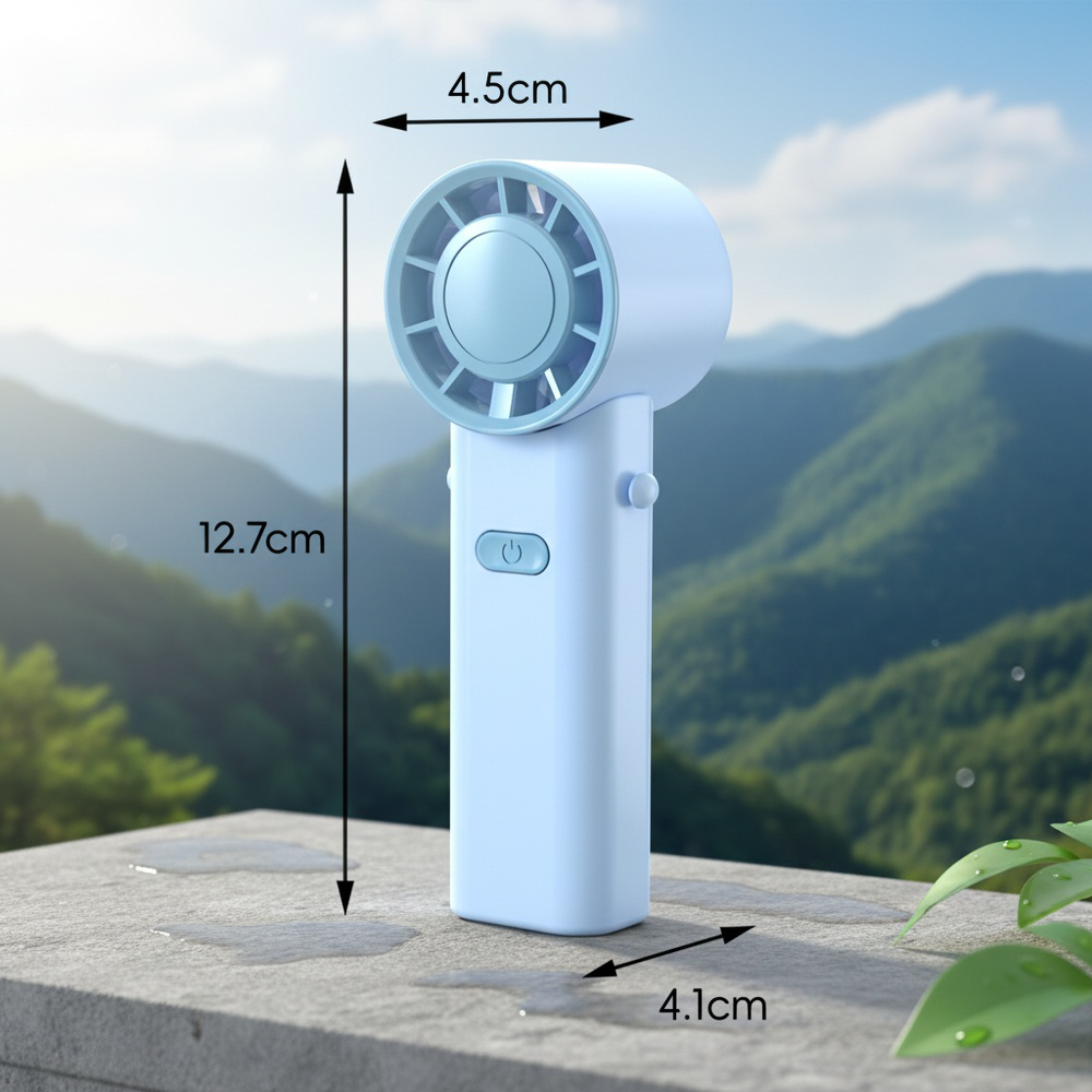 Ventilateur portable pliable à main, USB, à turbine, à accrocher au cou, pour bureau