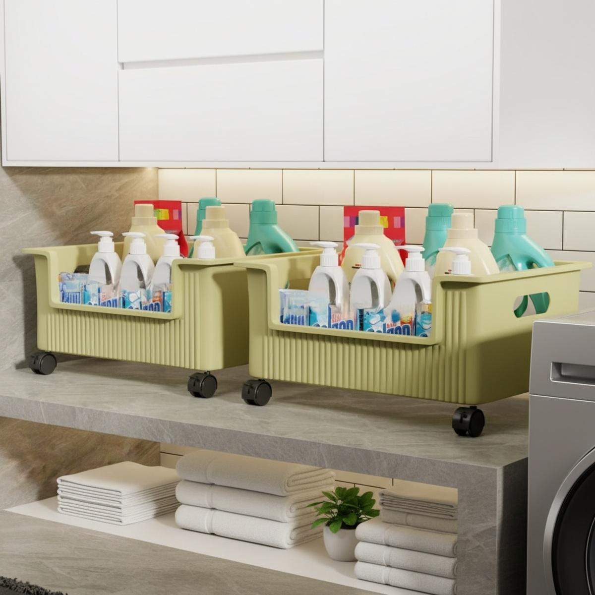 Toilet sink organizer cabinet for bathroom essentials