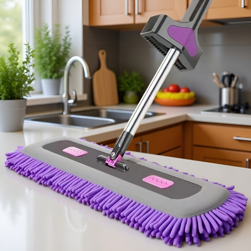 Wet Dry Flat Mop Flat Mop Big Absorbent Cleaning Solution Clip Cloth Hand Wash Free