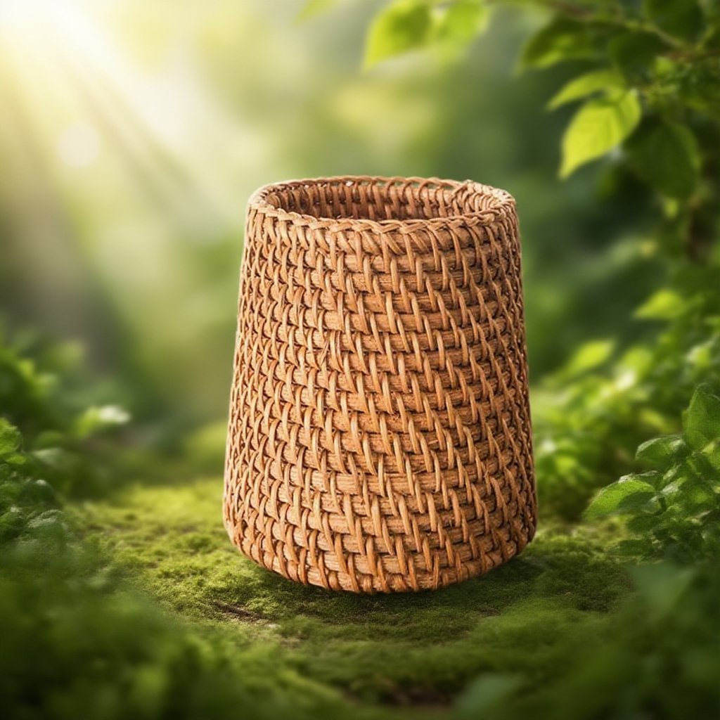 수제 등나무 문방구 필통 수납함