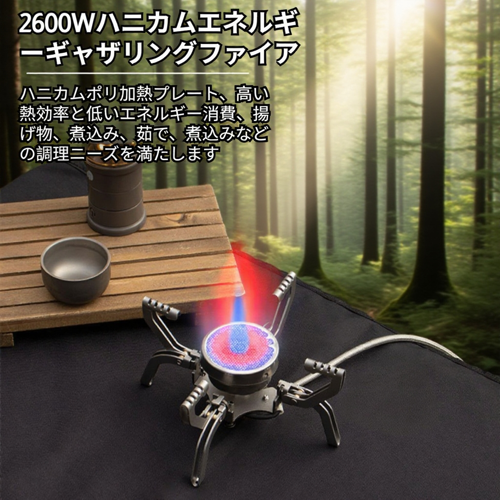 屋外用赤外線UFO分割型カセットキャンプストーブ